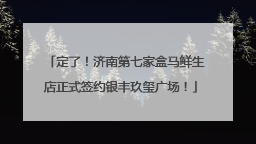 定了！济南第七家盒马鲜生店正式签约银丰玖玺广场！