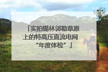 实拍锡林郭勒草原上的特高压直流电网“年度体检”