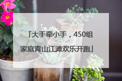 大手牵小手，450组家庭青山江滩欢乐开跑