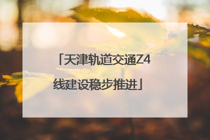 天津轨道交通Z4线建设稳步推进
