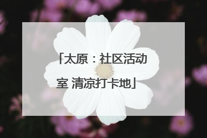 太原：社区活动室 清凉打卡地