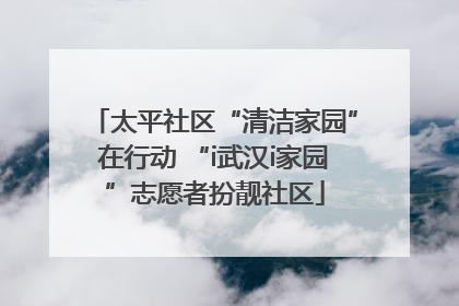太平社区“清洁家园”在行动 “i武汉i家园”志愿者扮靓社区