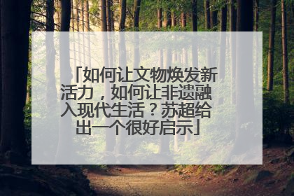 如何让文物焕发新活力，如何让非遗融入现代生活？苏超给出一个很好启示