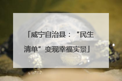 威宁自治县：“民生清单”变现幸福实景