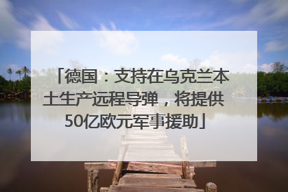德国：支持在乌克兰本土生产远程导弹，将提供50亿欧元军事援助