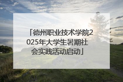 德州职业技术学院2025年大学生暑期社会实践活动启动