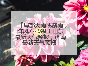 局部大雨或暴雨，阵风7～9级！山东最新天气预报，济南最新天气预报