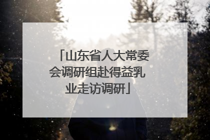 山东省人大常委会调研组赴得益乳业走访调研