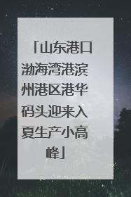 山东港口渤海湾港滨州港区港华码头迎来入夏生产小高峰