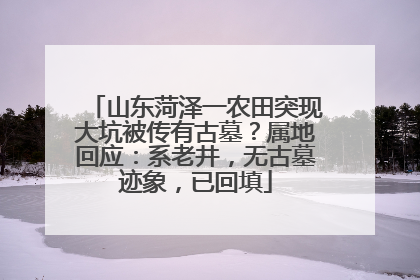 山东菏泽一农田突现大坑被传有古墓？属地回应：系老井，无古墓迹象，已回填