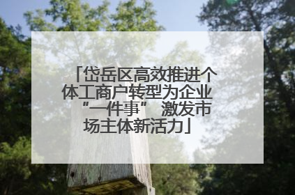 岱岳区高效推进个体工商户转型为企业“一件事” 激发市场主体新活力