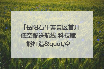 岳阳石牛寨景区首开低空配送航线 科技赋能打造"空中便利店"