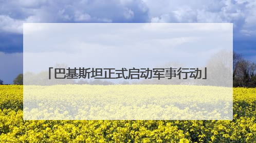 巴基斯坦正式启动军事行动