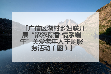 广信区湖村乡妇联开展“浓浓粽香 情系端午”关爱老年人主题服务活动（图）
