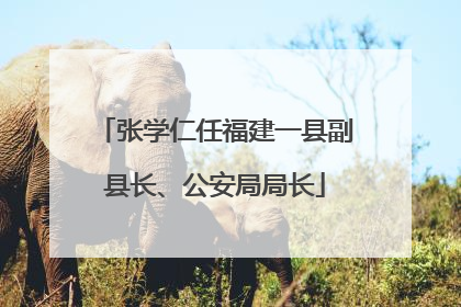 张学仁任福建一县副县长、公安局局长