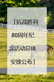 抗战胜利80周年纪念活动总体安排公布