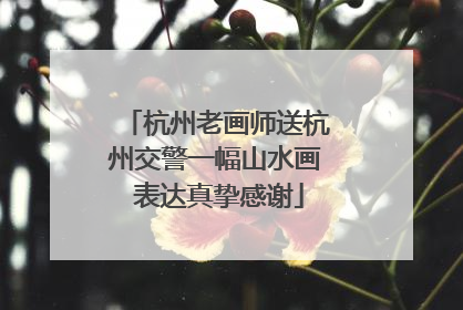 杭州老画师送杭州交警一幅山水画 表达真挚感谢