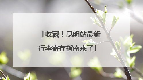 收藏！昆明站最新行李寄存指南来了