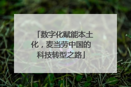 数字化赋能本土化，麦当劳中国的科技转型之路