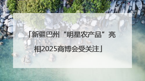 新疆巴州“明星农产品”亮相2025商博会受关注