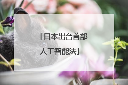 日本出台首部人工智能法