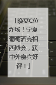 晚宴C位炸场！宁夏葡萄酒亮相西博会，获中外嘉宾好评！