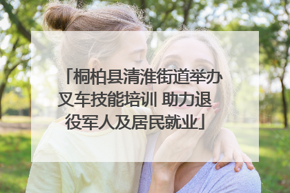 桐柏县清淮街道举办叉车技能培训 助力退役军人及居民就业