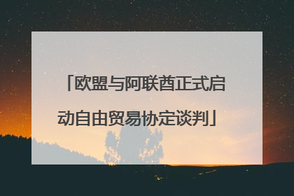 欧盟与阿联酋正式启动自由贸易协定谈判