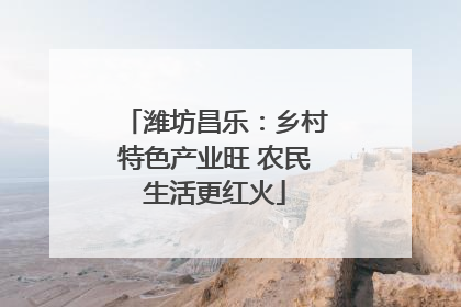 潍坊昌乐：乡村特色产业旺 农民生活更红火