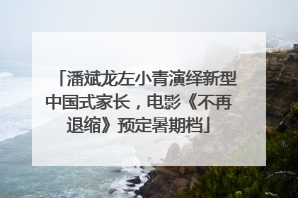 潘斌龙左小青演绎新型中国式家长，电影《不再退缩》预定暑期档