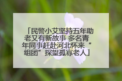 民警小艾坚持五年助老又有新故事 多名青年同事赶赴河北怀来“组团”探望孤寡老人