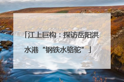 江上巨构：探访岳阳洪水港“钢铁水骆驼”