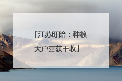 江苏盱眙：种粮大户喜获丰收