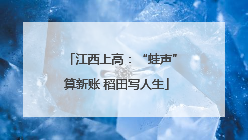 江西上高：“蛙声”算新账 稻田写人生