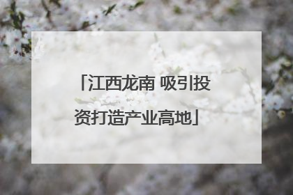 江西龙南 吸引投资打造产业高地