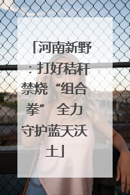 河南新野：打好秸秆禁烧“组合拳” 全力守护蓝天沃土