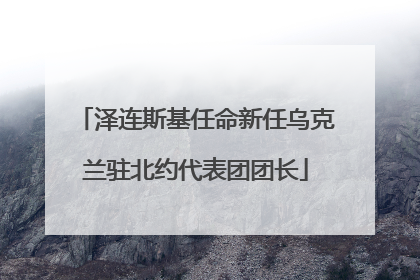 泽连斯基任命新任乌克兰驻北约代表团团长