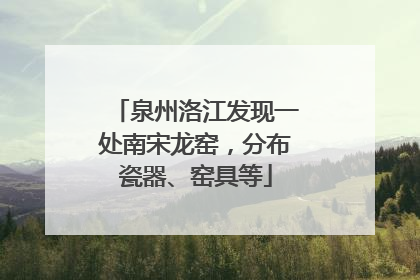 泉州洛江发现一处南宋龙窑，分布瓷器、窑具等