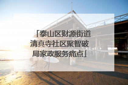 泰山区财源街道清真寺社区聚智破局家政服务痛点