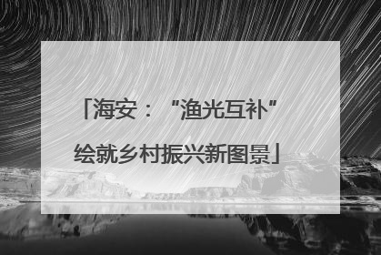 海安：“渔光互补” 绘就乡村振兴新图景