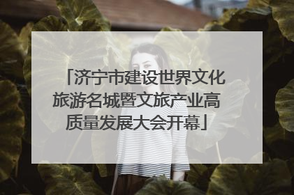 济宁市建设世界文化旅游名城暨文旅产业高质量发展大会开幕