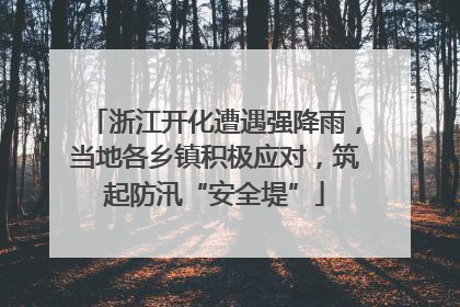 浙江开化遭遇强降雨，当地各乡镇积极应对，筑起防汛“安全堤”
