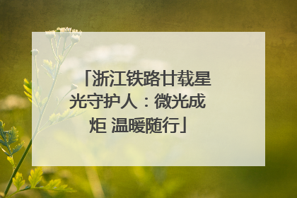 浙江铁路廿载星光守护人：微光成炬 温暖随行