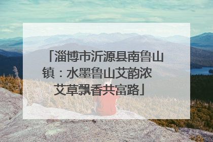 淄博市沂源县南鲁山镇：水墨鲁山艾韵浓 艾草飘香共富路