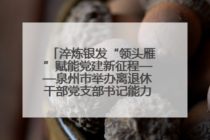 淬炼银发“领头雁”赋能党建新征程——泉州市举办离退休干部党支部书记能力建设专题培训