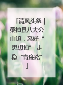 清风头条｜桑植县八大公山镇：系好“思想扣” 走稳“青廉路”