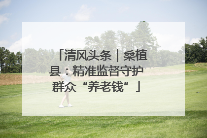 清风头条｜桑植县：精准监督守护群众“养老钱”