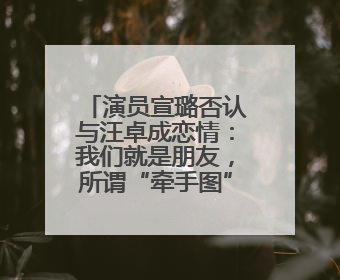 演员宣璐否认与汪卓成恋情：我们就是朋友，所谓“牵手图”双方工作人员均在场