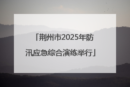 荆州市2025年防汛应急综合演练举行