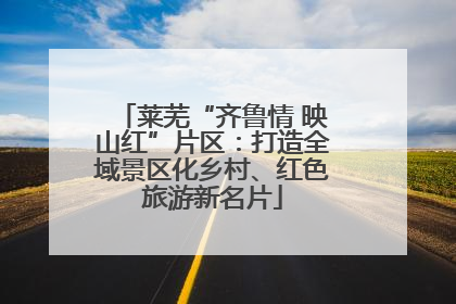 莱芜“齐鲁情 映山红”片区：打造全域景区化乡村、红色旅游新名片